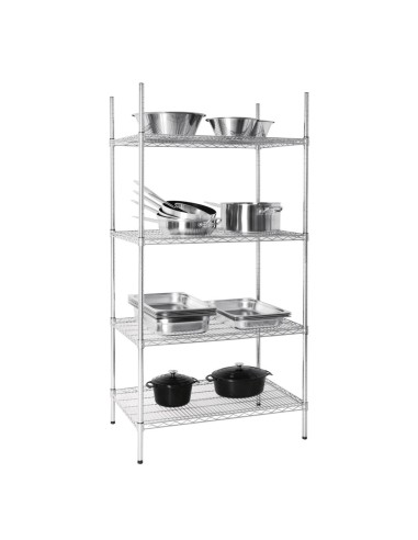 Étagère en kit 4 niveaux Vogue 915 x 610 mm - 160 kg