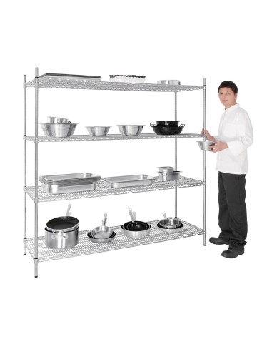 Étagère en kit 4 niveaux Vogue 1830 x 610 mm - Métal galvanisé
