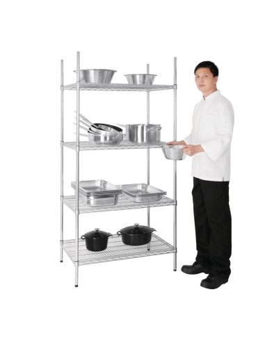 Étagère en kit 4 niveaux Vogue 915 x 610 mm - 160 kg
