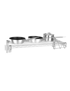 Étagère murale Vogue 1220 mm - acier chromé, 30 kg 2