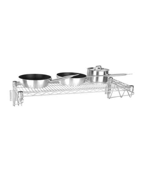 Étagère murale Vogue 1220 mm - acier chromé, 30 kg