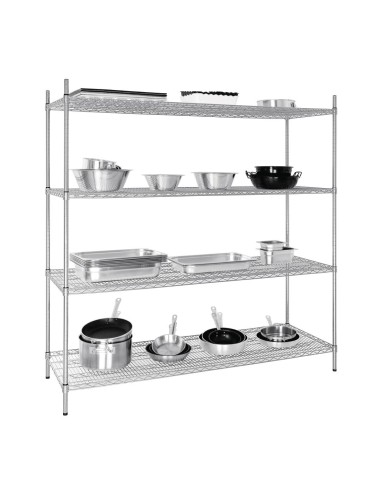 Étagère en kit 4 niveaux Vogue 1830 x 610 mm - Métal galvanisé