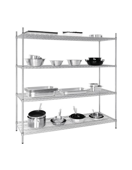 Étagère en kit 4 niveaux Vogue 1830 x 610 mm - Métal galvanisé