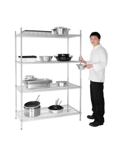 Étagère en kit 4 niveaux Vogue 1220 x 610 mm
