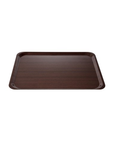Plateau stratifié lisse Capri Cambro acajou 460 mm - Résistance thermique