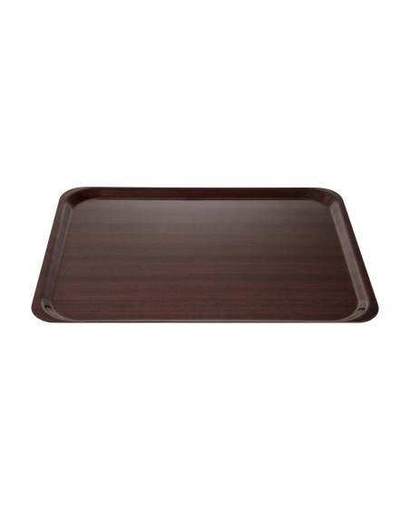 Plateau stratifié lisse Capri Cambro acajou 460 mm - Résistance thermique