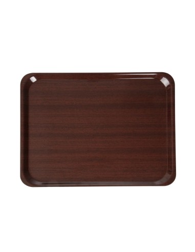 Plateau stratifié lisse Capri Cambro acajou 460 mm - Résistance thermique