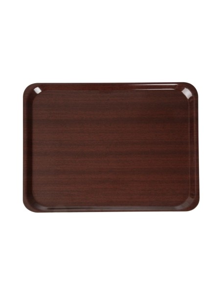 Plateau stratifié lisse Capri Cambro acajou 460 mm - Résistance thermique