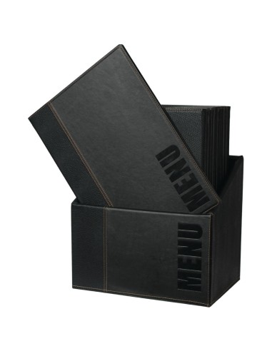 Porte-menus A4 noir Securit - lot de 20 avec boîte