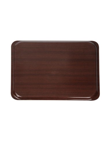 Plateau stratifié lisse Capri Cambro acajou 460 mm - Résistance thermique
