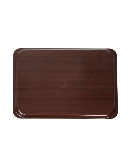 Plateau stratifié lisse Capri Cambro acajou 460 mm - Résistance thermique