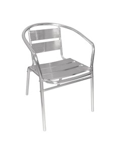 Fauteuils empilables en aluminium Bolero - lot de 4 2