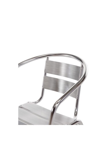Fauteuils empilables en aluminium Bolero - lot de 4
