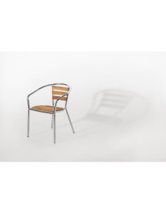 Fauteuils Bolero en frêne et aluminium 730 mm - lot de 4 2