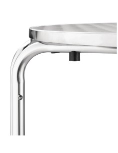 Table bistro ronde empilable Bolero 600mm - inox & aluminium 2