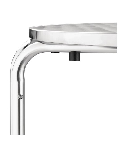 Table bistro ronde empilable Bolero 600mm - inox & aluminium