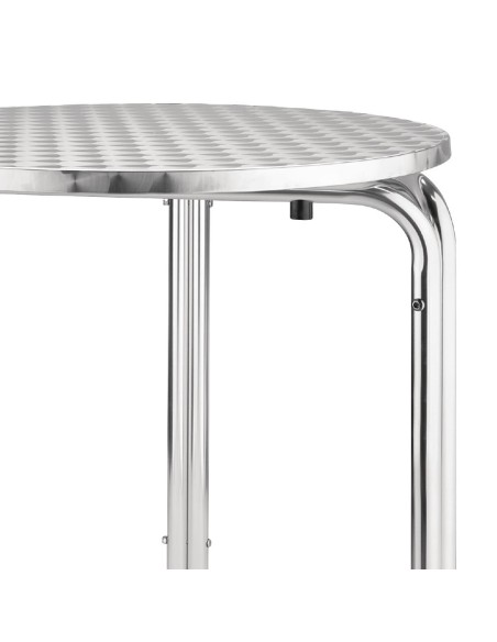 Table bistro ronde empilable Bolero 600mm - inox & aluminium
