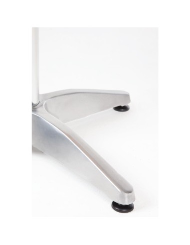Table ronde en frêne Bolero 600mm - Aluminium argent