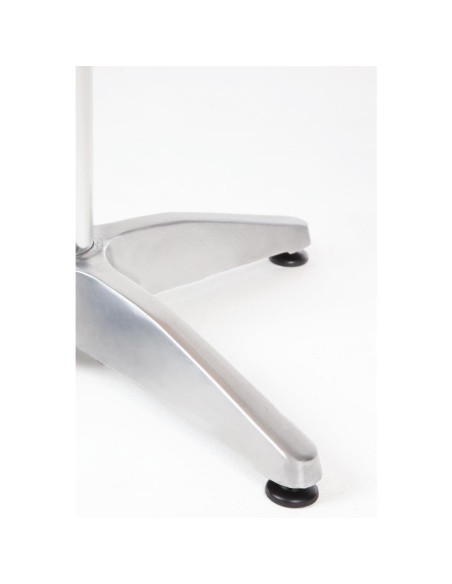 Table ronde en frêne Bolero 600mm - Aluminium argent
