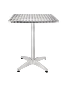 Table bistro carrée Bolero 600mm - inox & aluminium