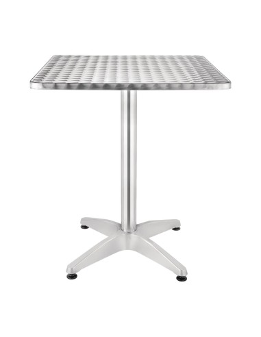 Table bistro carrée Bolero 600mm - inox & aluminium