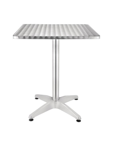 Table bistro carrée Bolero 600mm - inox & aluminium