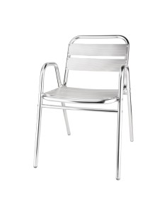 Fauteuils empilables Bolero en aluminium - lot de 4