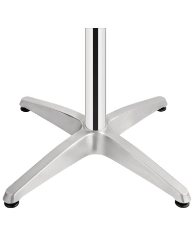Table ronde en frêne Bolero 800mm - Aluminium et bois