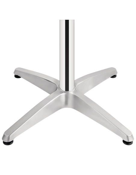 Table ronde en frêne Bolero 800mm - Aluminium et bois