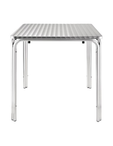 Table carrée empilable Bolero 700mm - inox robuste