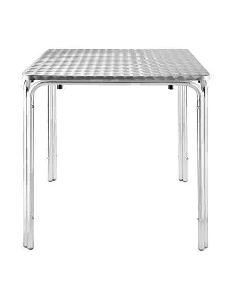 Table carrée empilable Bolero 700mm - inox robuste