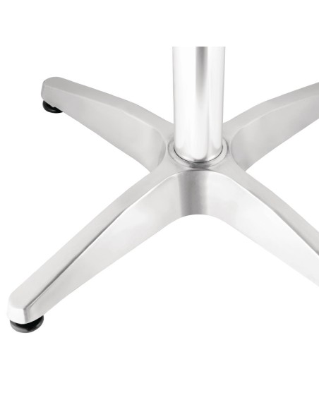 Table carrée en frêne Bolero 600mm - Aluminium & bois