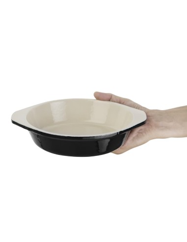 Plat à gratin rond noir Vogue 750 ml - Fonte antiadhésif