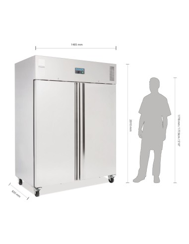 Armoire réfrigérée GN 2 portes 1300L Polar Série U - 934L net