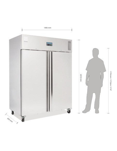 Armoire réfrigérée GN 2 portes 1300L Polar Série U - 934L net