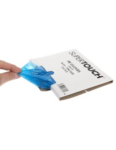 Gants jetables bleus Supertouch - Lot de 100 2