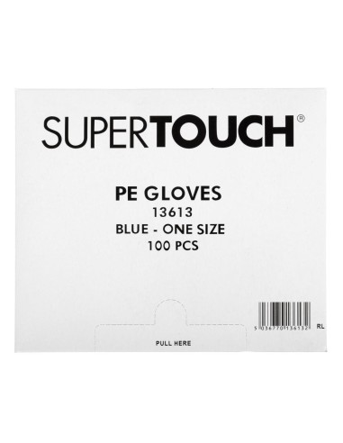 Gants jetables bleus Supertouch - Lot de 100
