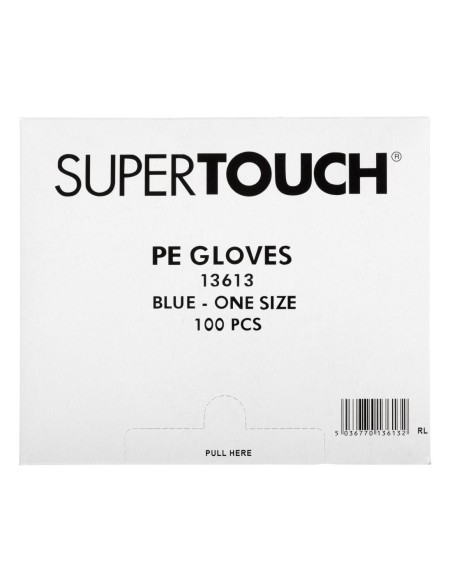 Gants jetables bleus Supertouch - Lot de 100