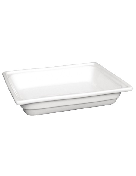 Plat en porcelaine GN 1/2 65mm Olympia - blanc