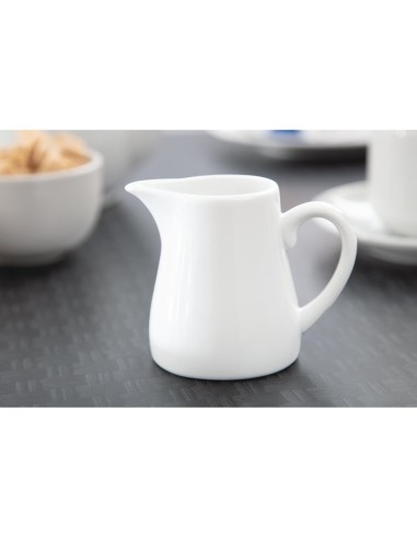 Pots à lait blancs Olympia 170 ml - lot de 6