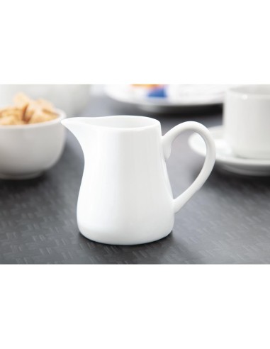 Pots à lait blancs Olympia 212 ml - lot de 6