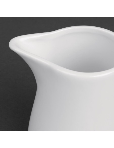 Pots à lait blancs Olympia 212 ml - lot de 6