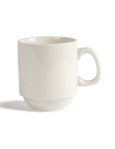 Tasses empilables Olympia Ivory 285 ml - lot de 12