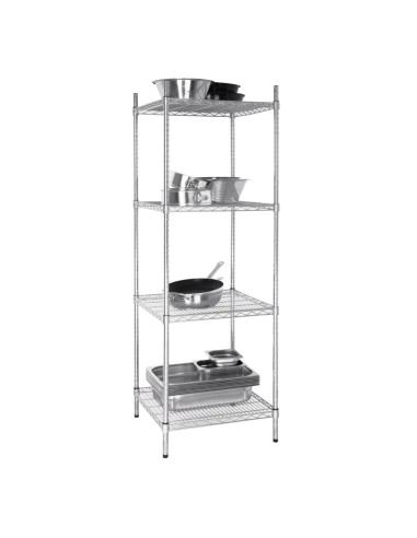 Tour de rangement métallique Vogue 4 niveaux - 150 kg