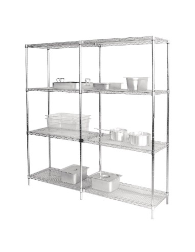 Lot de 2 étagères métalliques Vogue 1525x457 mm