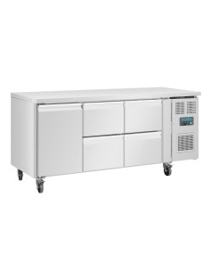 Table réfrigérée positive 1 porte 4 tiroirs Polar 358L