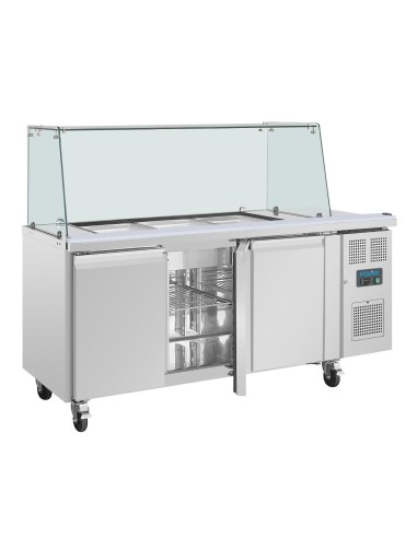 Comptoir à salade GN Polar 3 portes - 358 L, inox