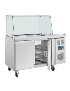 Comptoir à salade GN Polar 2 portes - 205 L, inox 2