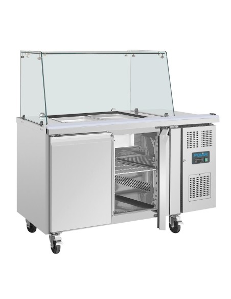 Comptoir à salade GN Polar 2 portes - 205 L, inox