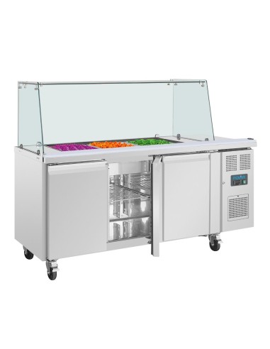 Comptoir à salade GN Polar 3 portes - 358 L, inox